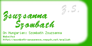 zsuzsanna szombath business card